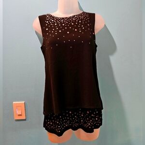 Chic Black Chiffon Top